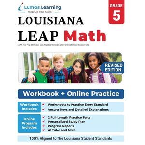 LEAP Test Prep: 5th Grade Math Practice Workbook and Full-length Online Assessme